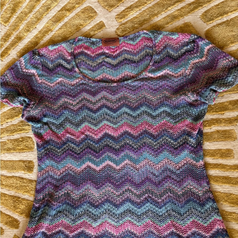 Missoni Multicolor Zigzag Knit Top